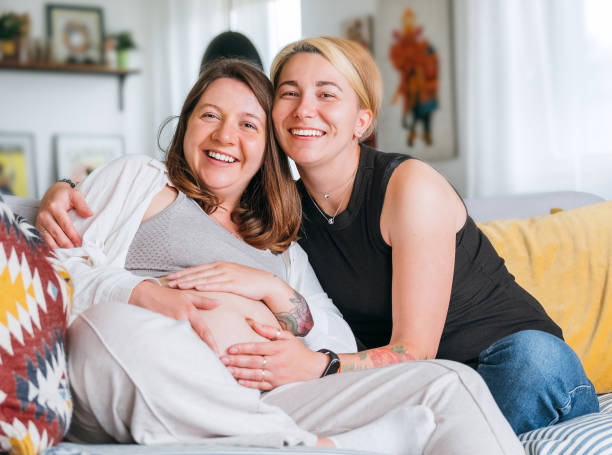 Two women embracing